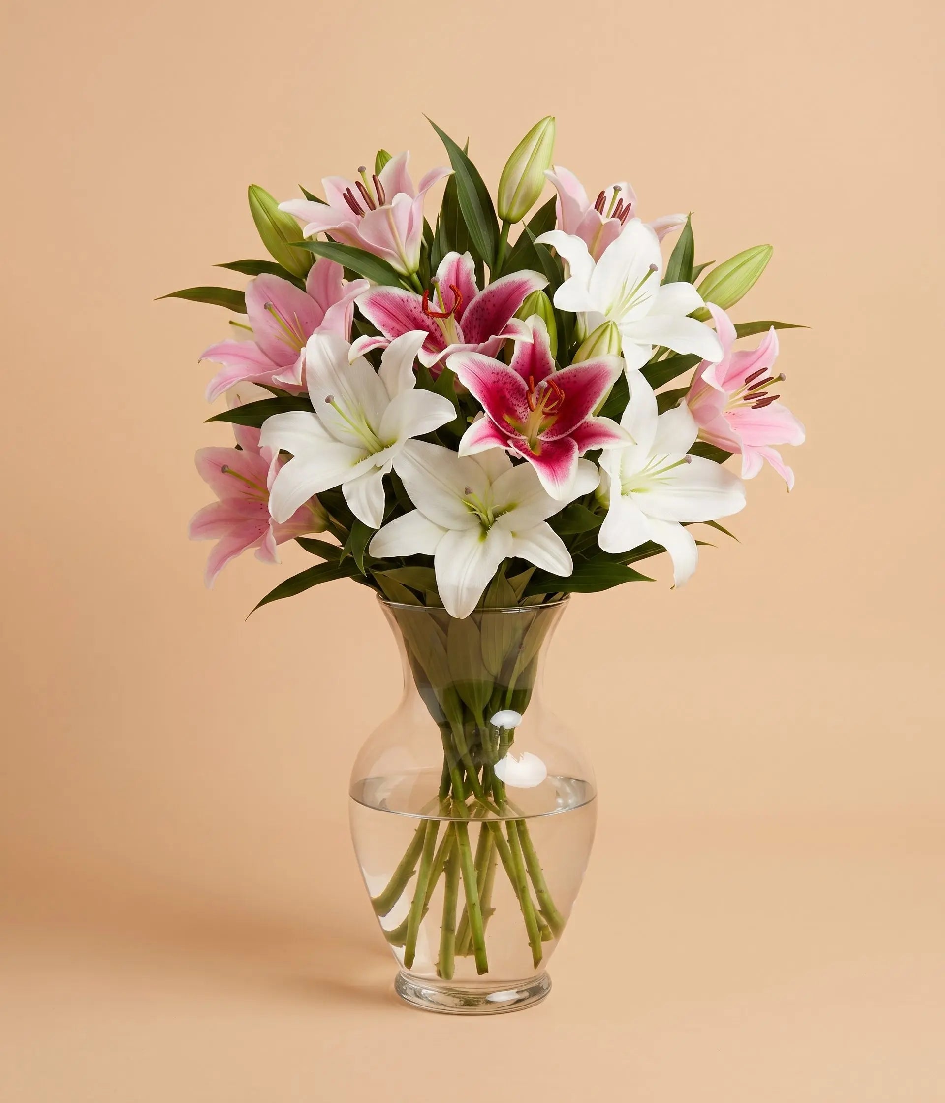 Assorted Oriental Lily Bouquet with Vase Send Blooms