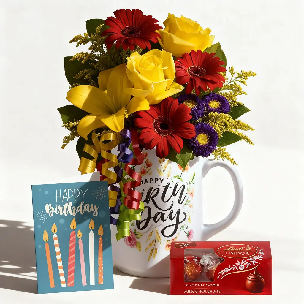 Birthday Flowers in a Mug 2 Send Blooms
