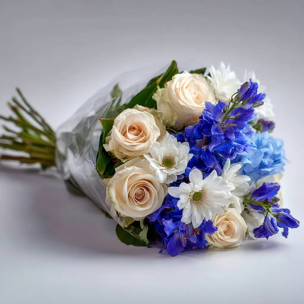 Midnight Blue Flower Bouquet Send Blooms