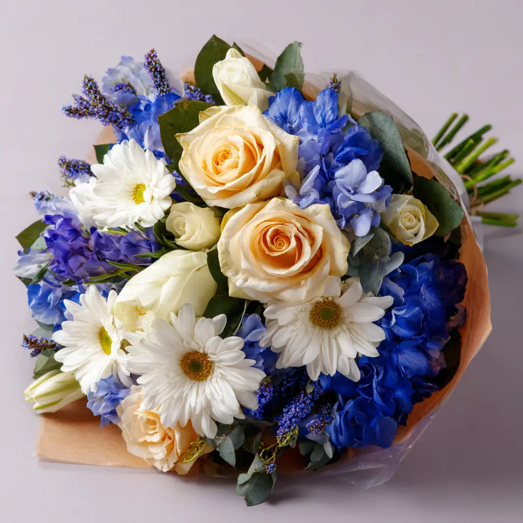 Midnight Blue Flower Bouquet Send Blooms