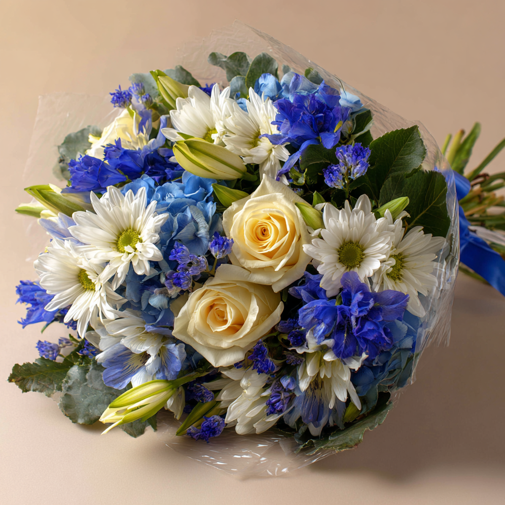 Midnight Blue Flower Bouquet