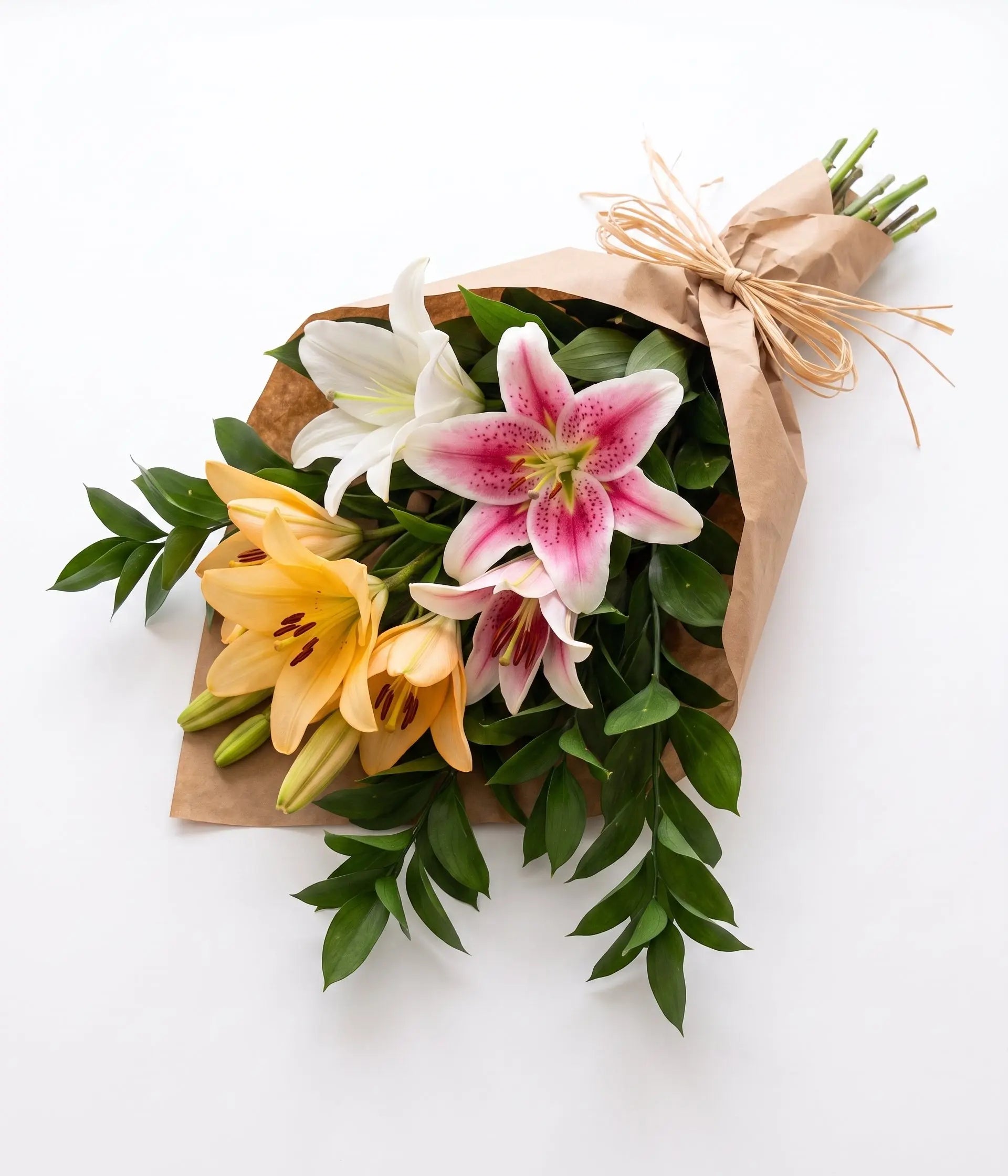 Bunch of Assorted Lilies Send Blooms
