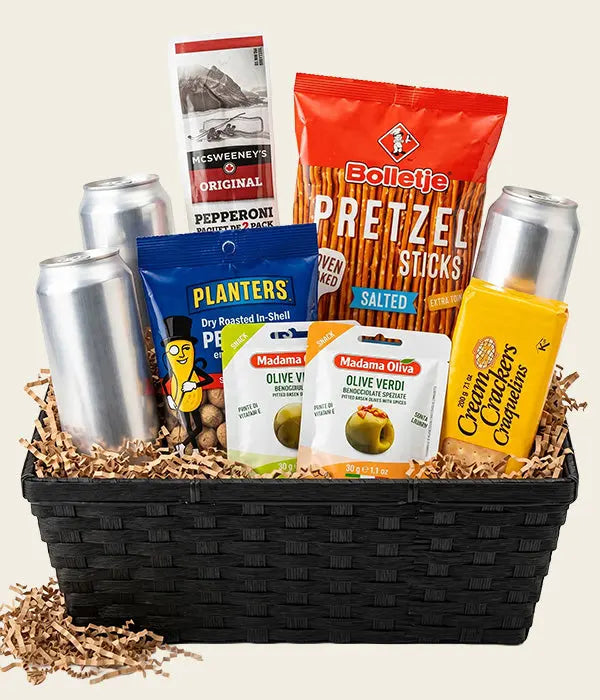 Craft Beer and Gourmet Nuts Gift Basket Send Blooms