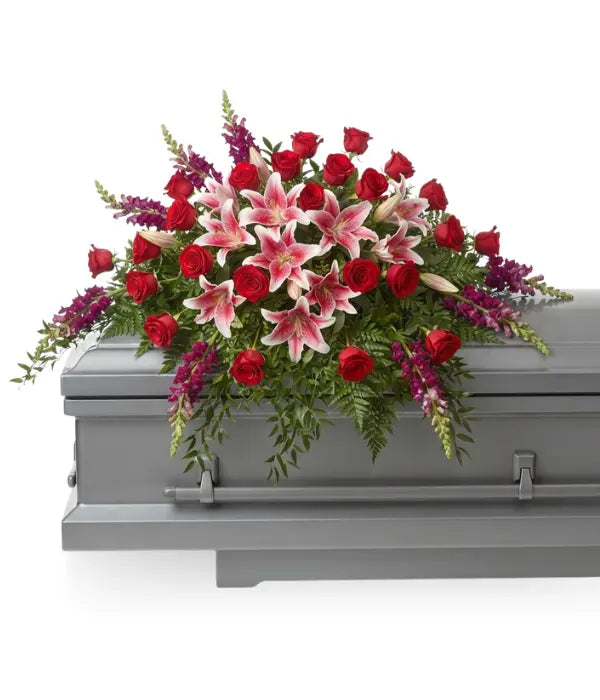 Elegance & Love Casket Arrangement