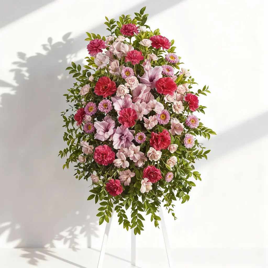 Elegant Pink Floral Tribute Spray for Memorials Send Blooms