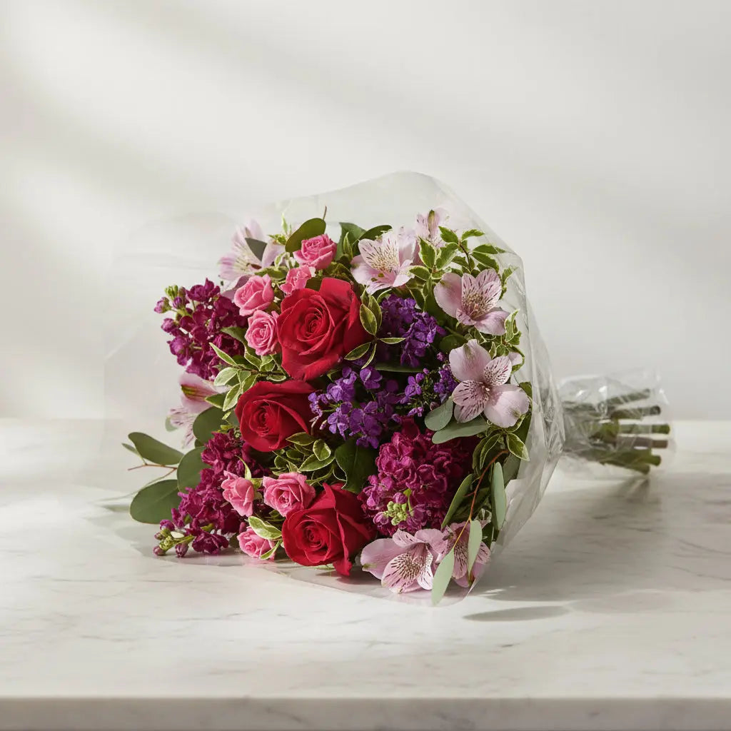 Elegant Pink Posy Flower Bouquet Send Blooms