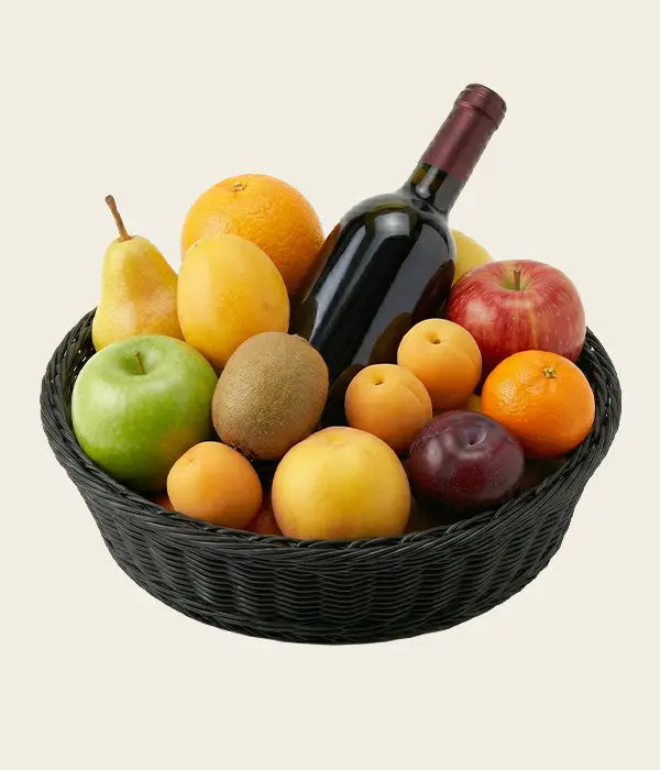 Fruit & Red Wine Gift Basket Send Blooms