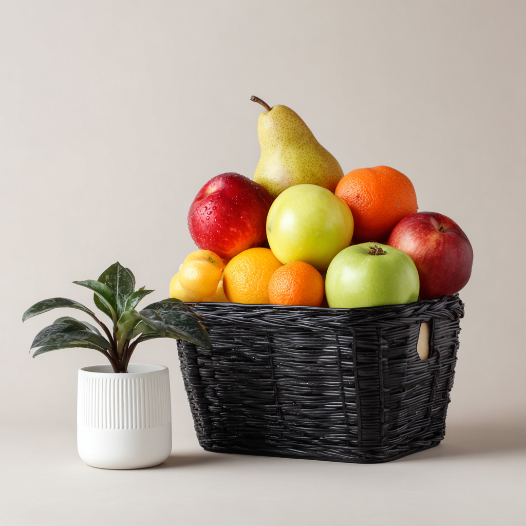 Fruit & Flowers Gift Basket 2