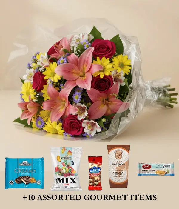 Garden Joy Bouquet & Gourmet Gifts Send Blooms
