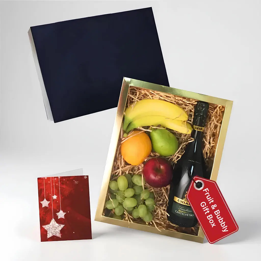 Gourmet Fruit and Sparkling Wine Gift Set Send Blooms