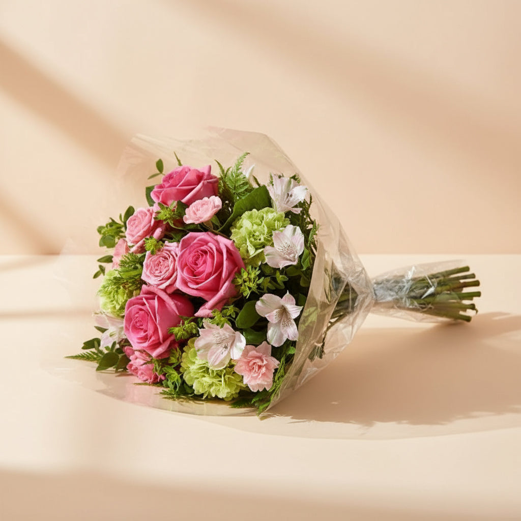 Green & Pink Party Bouquet Send Blooms