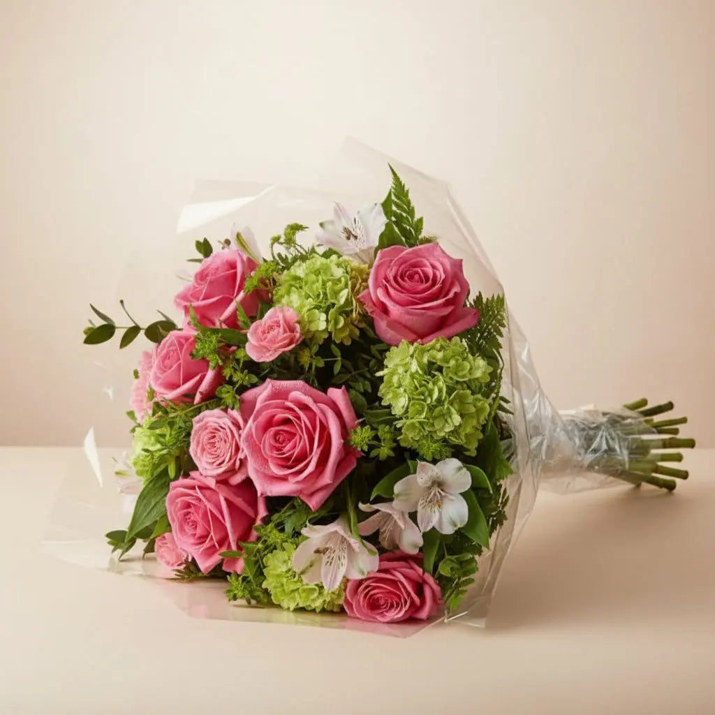 Green & Pink Party Bouquet Send Blooms