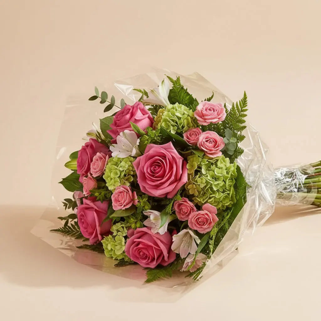 Green & Pink Party Bouquet Send Blooms