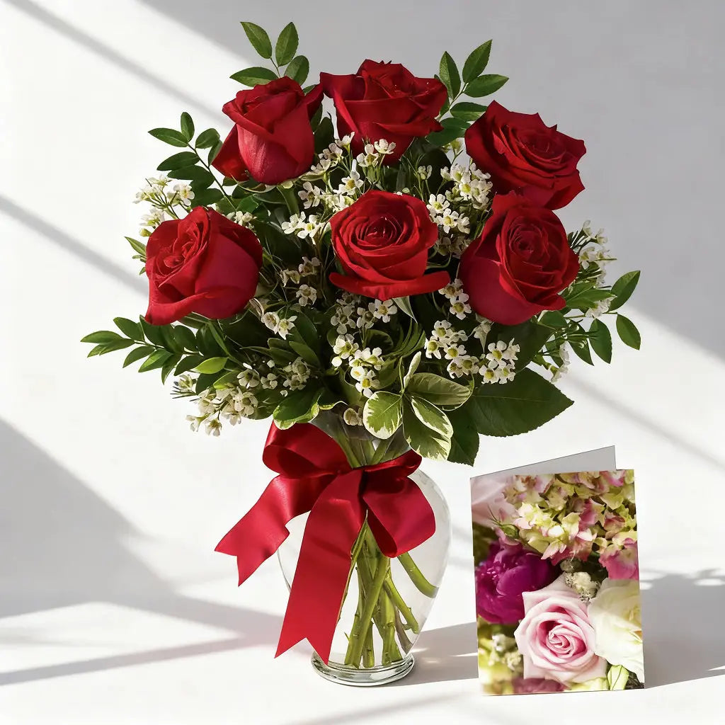 Half Dozen Roses Send Blooms