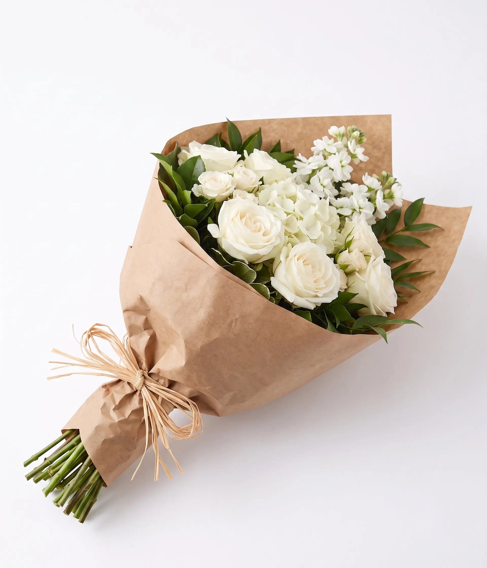 Hand Tied Elegant White Collection 1 Send Blooms