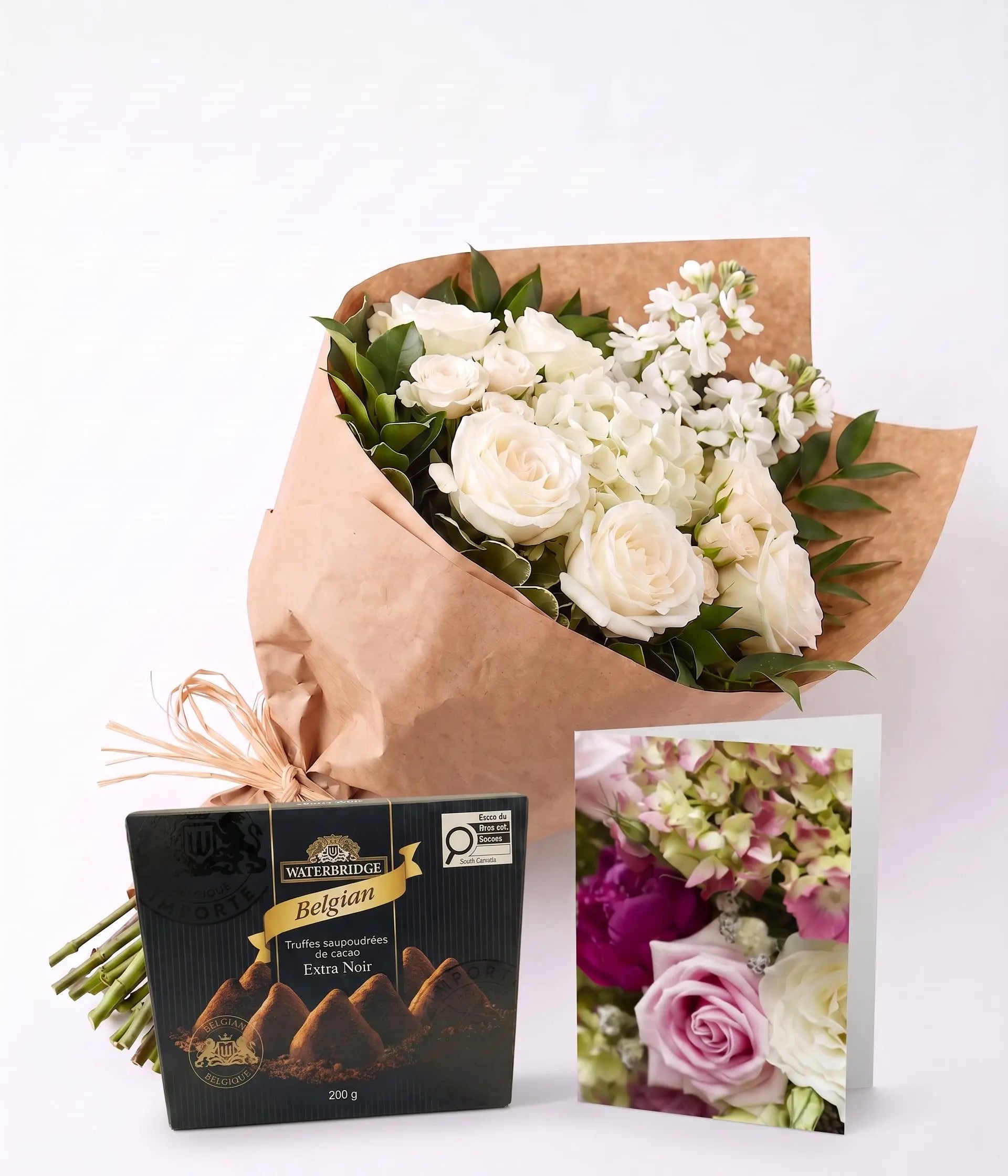 Hand Tied Elegant White Collection 3 Send Blooms