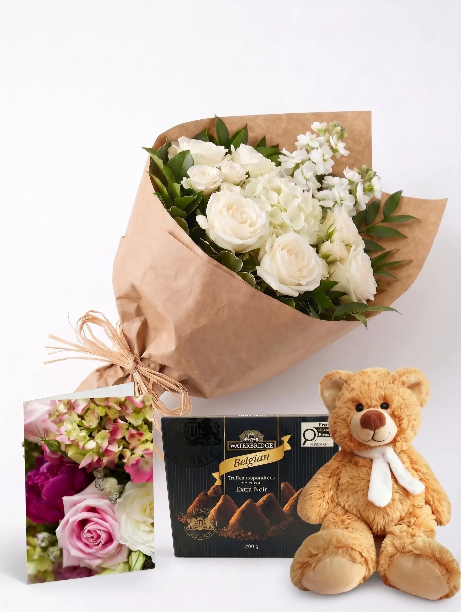 Hand Tied Elegant White Collection 4 Send Blooms