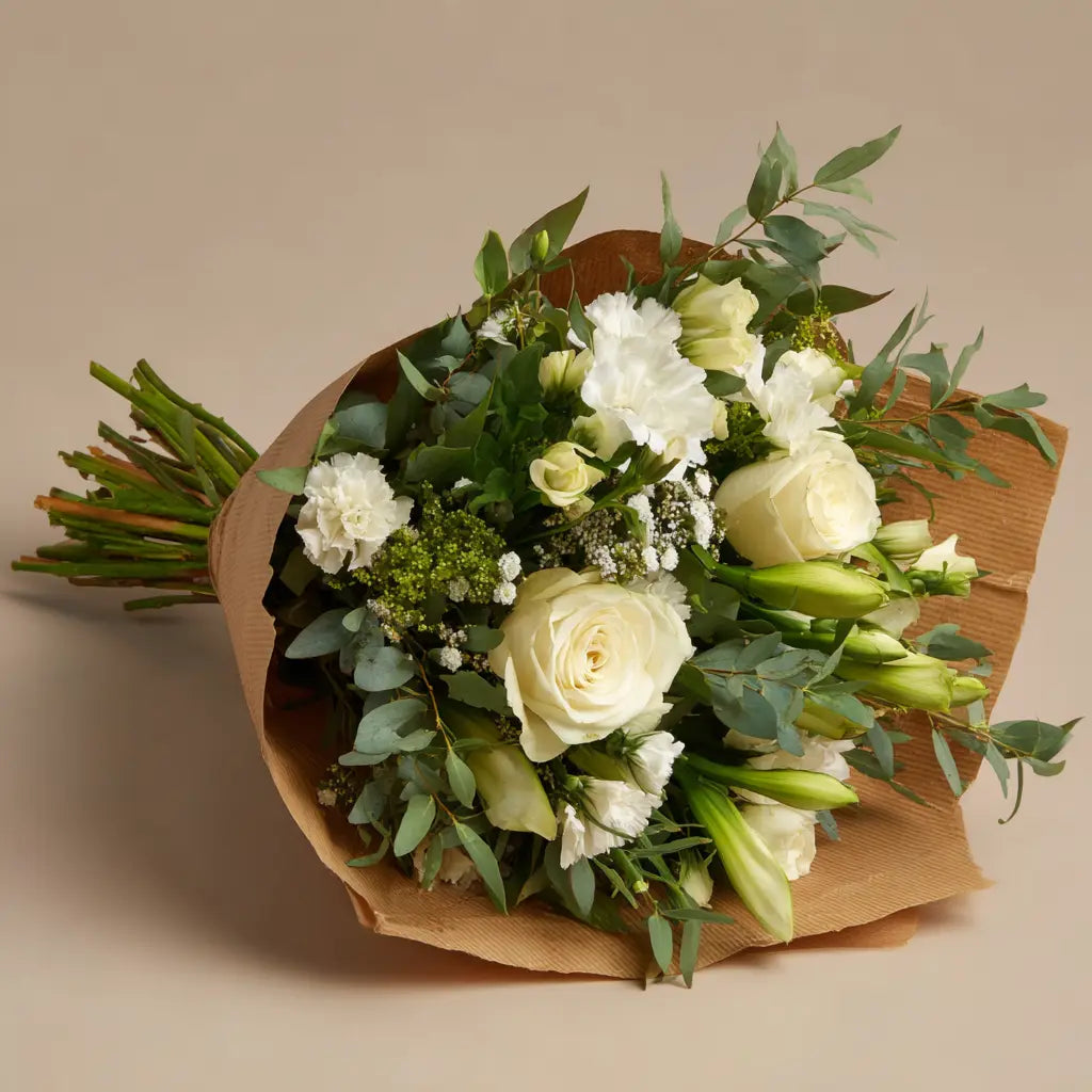 Hand Tied Elegant White Collection 1 Send Blooms