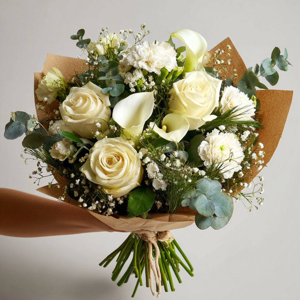 Hand Tied Elegant White Collection 3