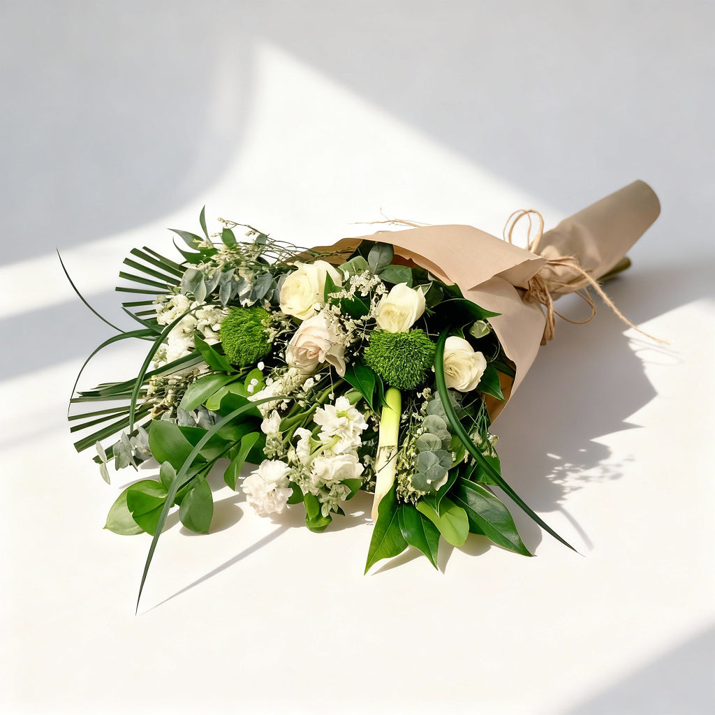Hand Tied Elegant White Collection 4 Send Blooms