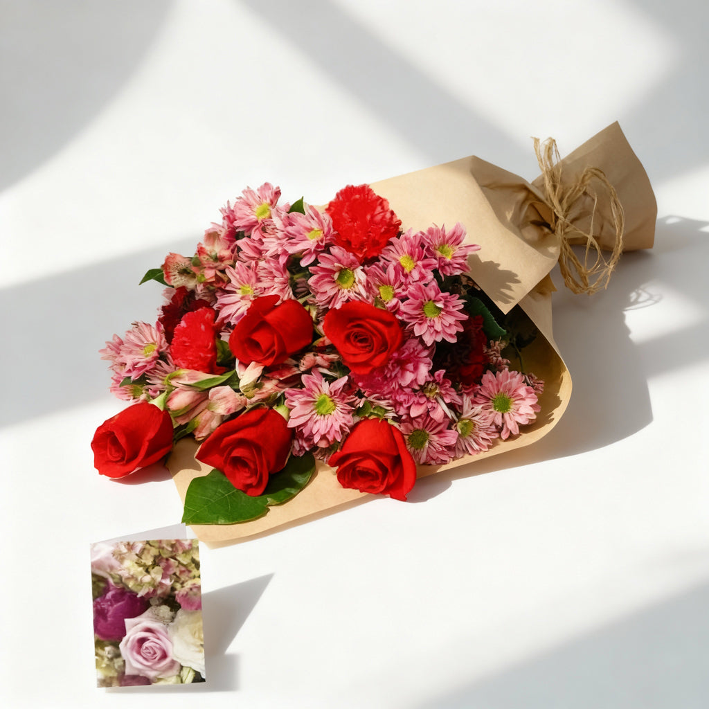 Hand Tied Unique Flower Bouquet for Mom 4 Send Blooms