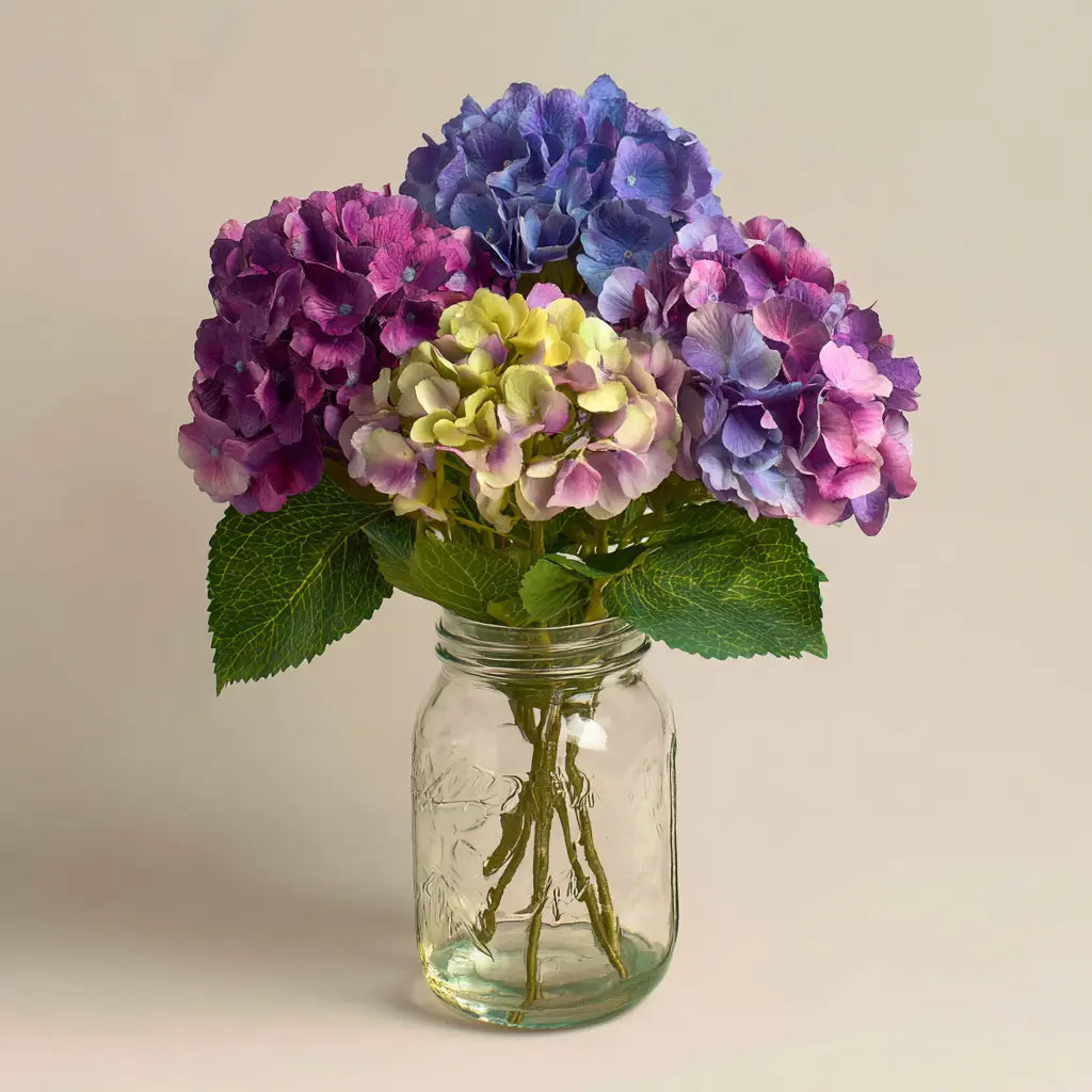 Rustic Mason Jar Hydrangea Bouquet Send Blooms