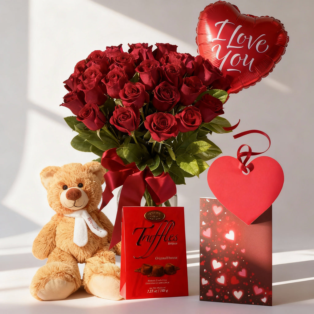 Lover's Gift Package 4 Send Blooms