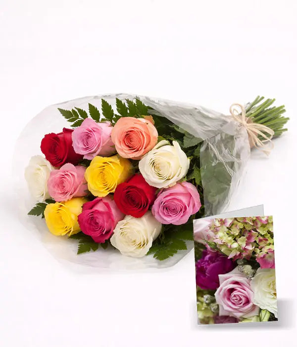 Colourful Roses for Mom Bouquet 1 Send Blooms