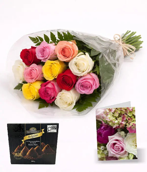 Colourful Roses for Mom Bouquet 2 Send Blooms