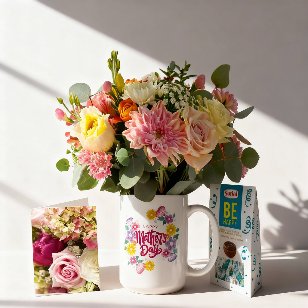 Mug & Flowers For Mom 3 Send Blooms