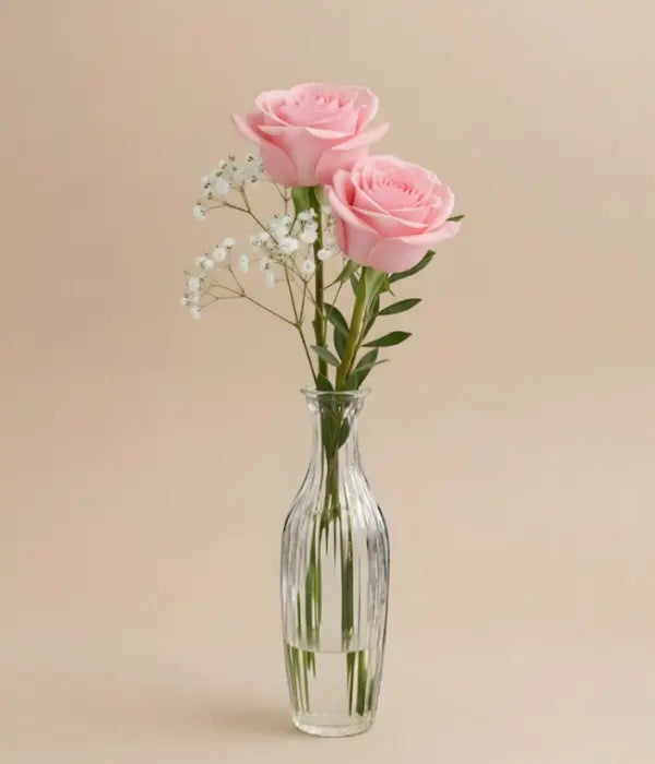 Soft Pink Rose in a Bud Vase Send Blooms