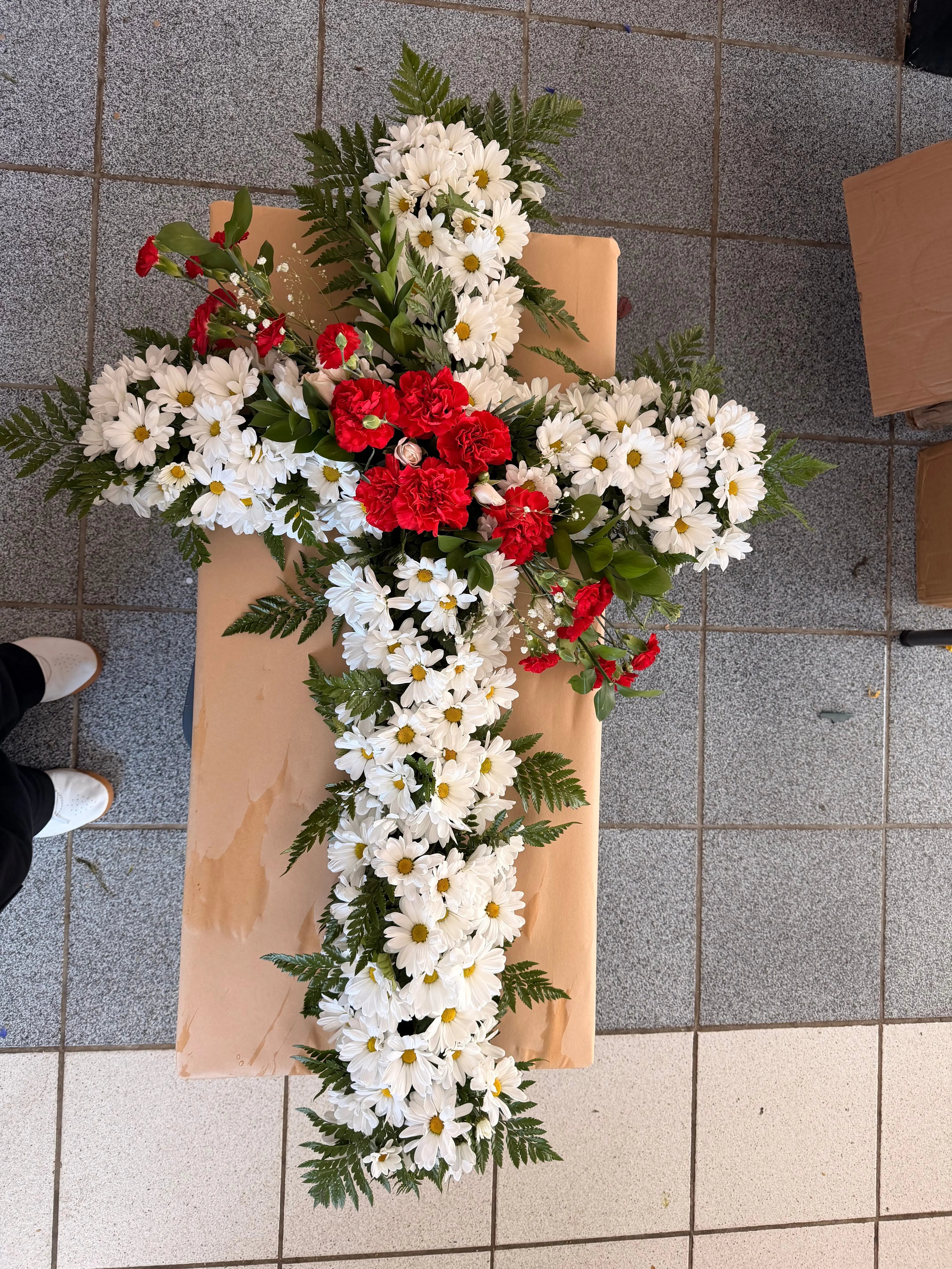 Remember Them Floral Cross Arrangement Send Blooms