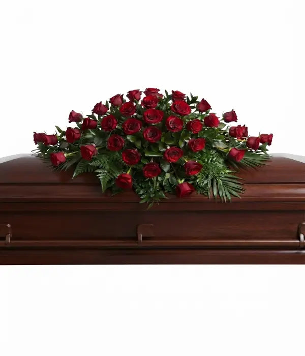 Remembered in Glory Casket Arrangement