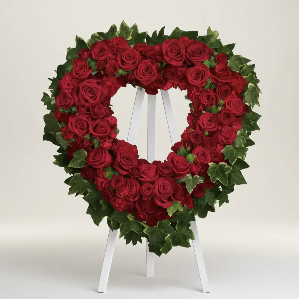 Sacred Heart Flower Arrangement Send Blooms