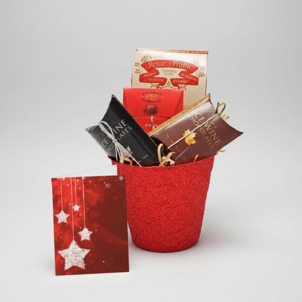 Sparkling Holiday Gift Basket for Christmas Send Blooms