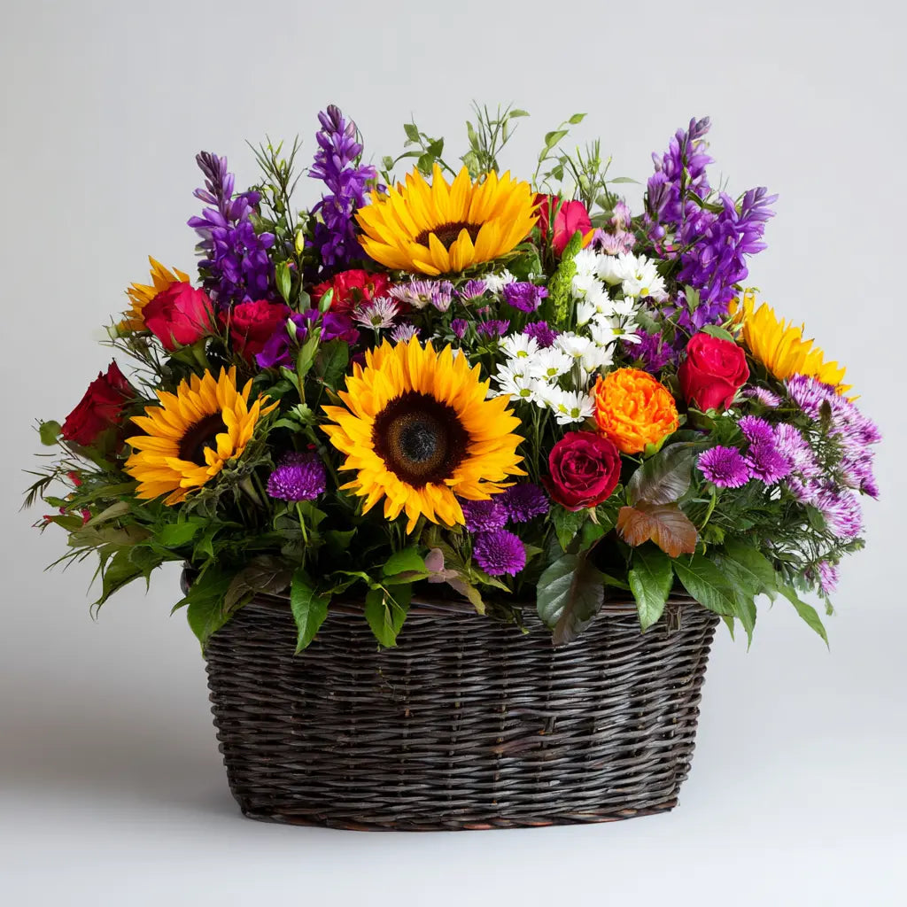 Sunflower Gift Basket Send Blooms