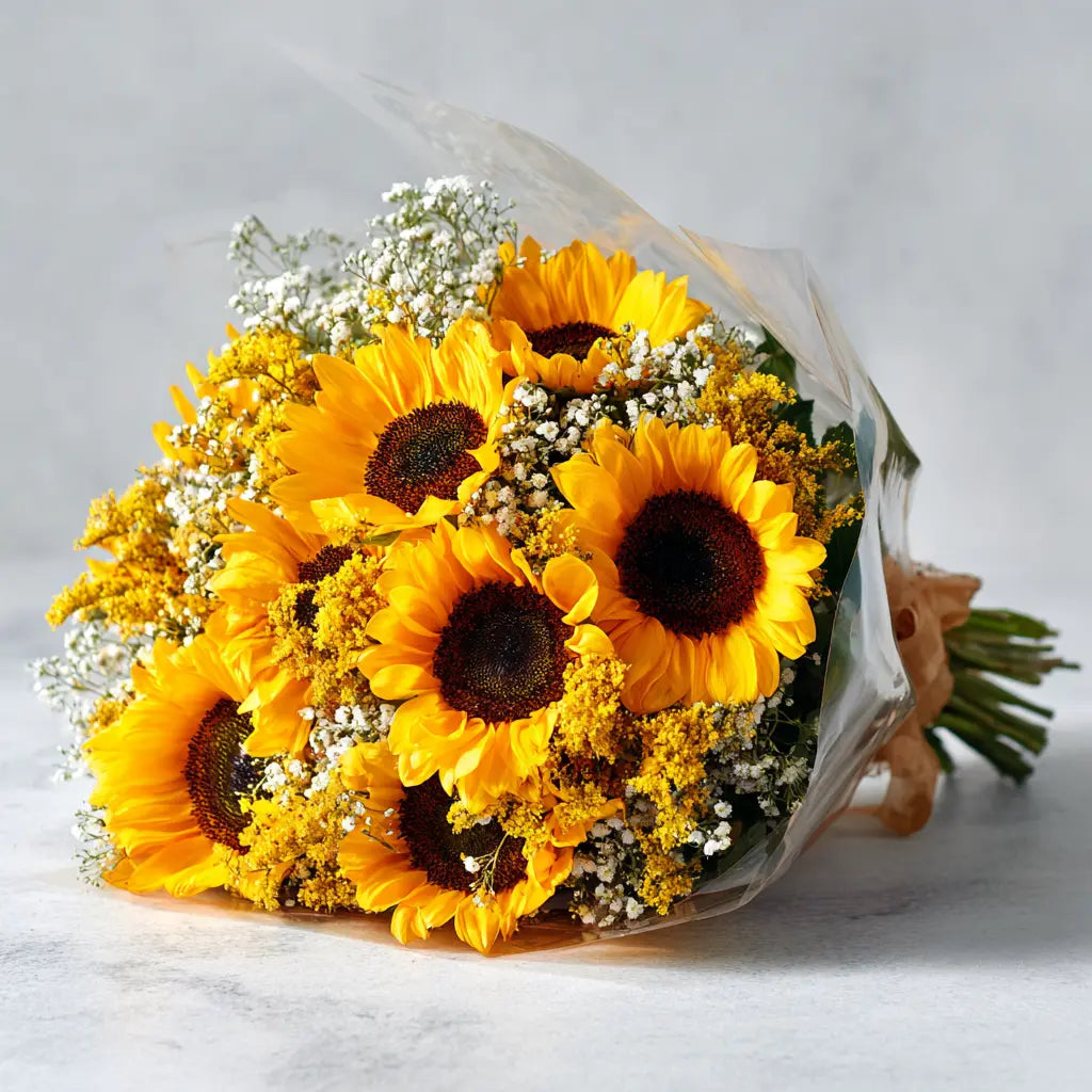 Vibrant Sunshine Sunflowers Bouquet Send Blooms