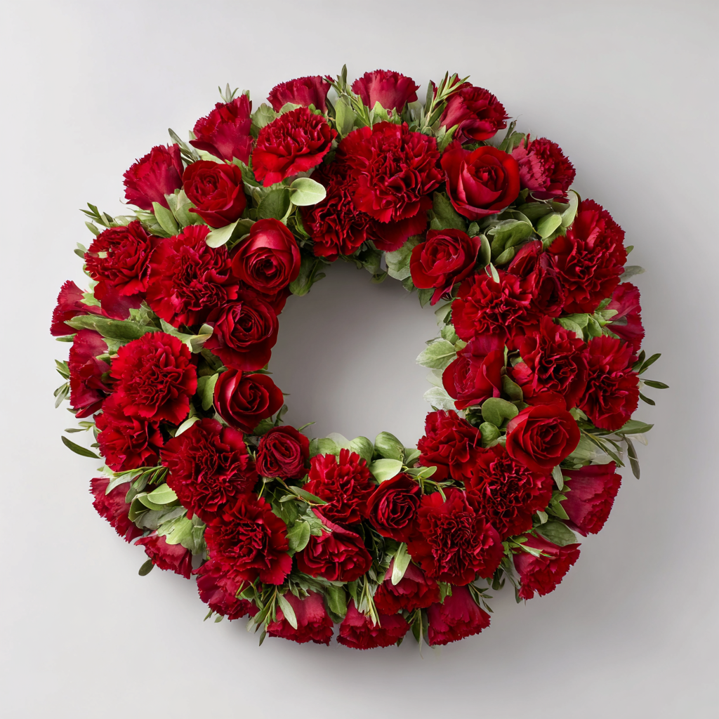 Warm Departures Flower Wreath