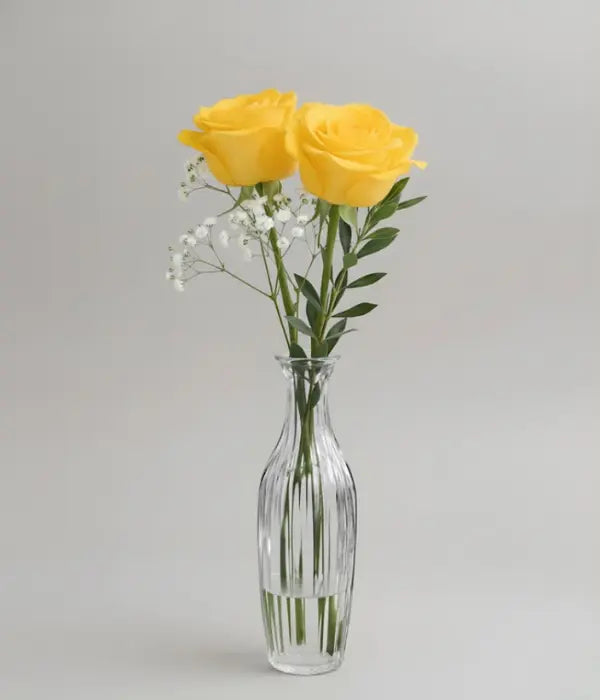 Cheerful Yellow Rose in a Bud Vase Send Blooms