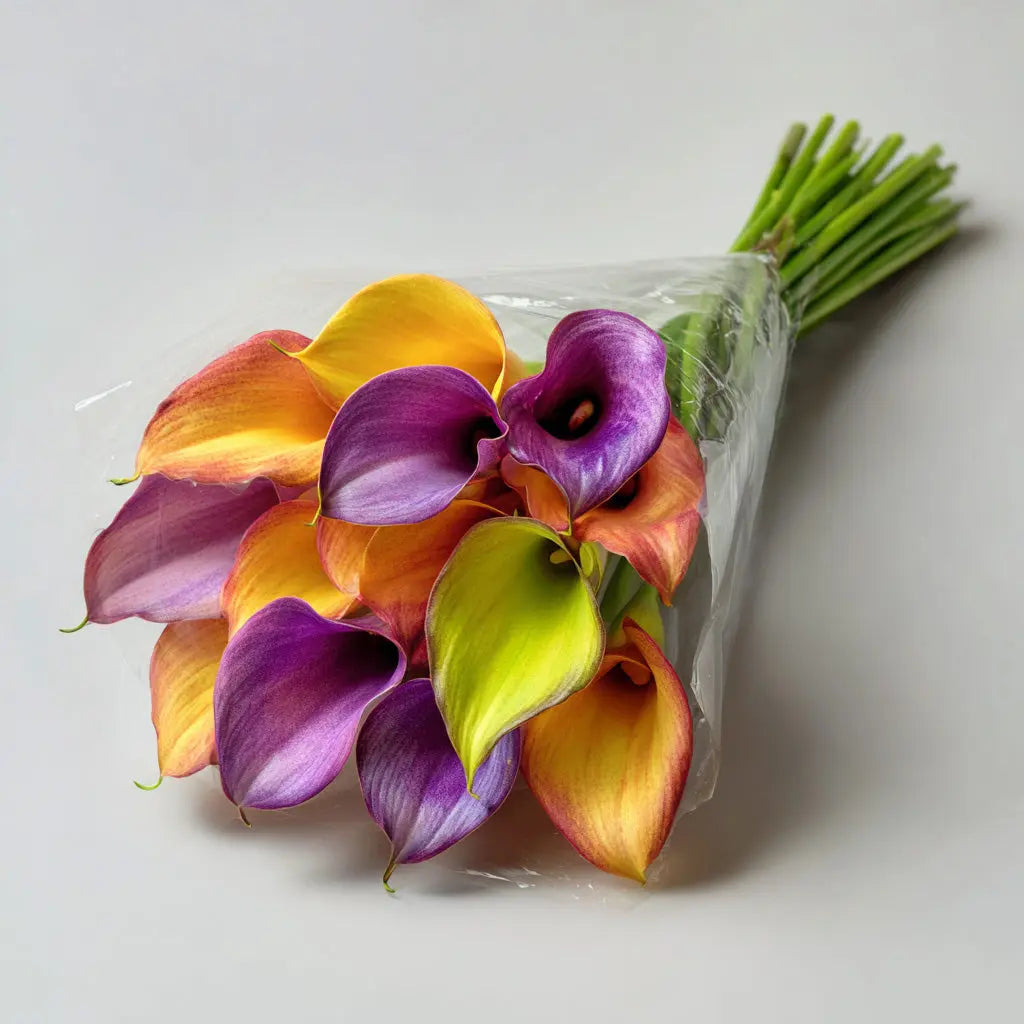 Colourful Calla's Bouquet Send Blooms