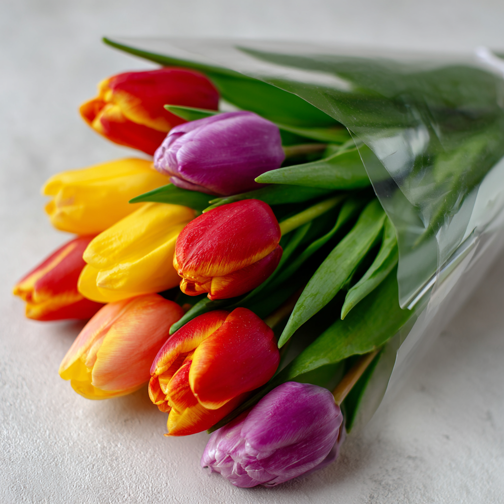10 Tulip Bouquet & Gift | Chocolate & Card