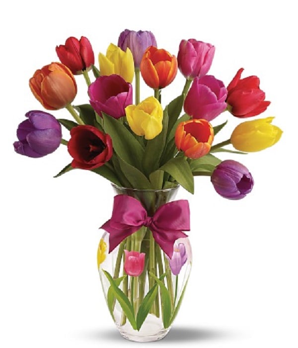 15 Tulips in a Bouquet for Spring