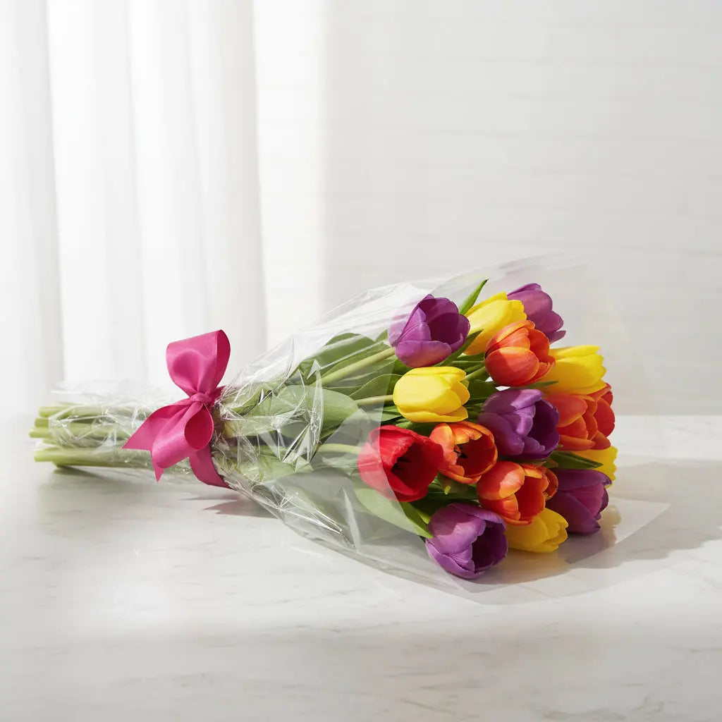 15 Tulips in a Bouquet for Spring Send Blooms
