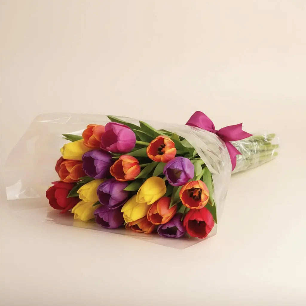 20 Tulips in a Bouquet for Spring Send Blooms
