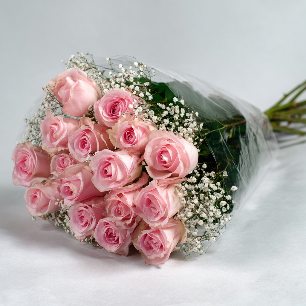 24 Pink Roses