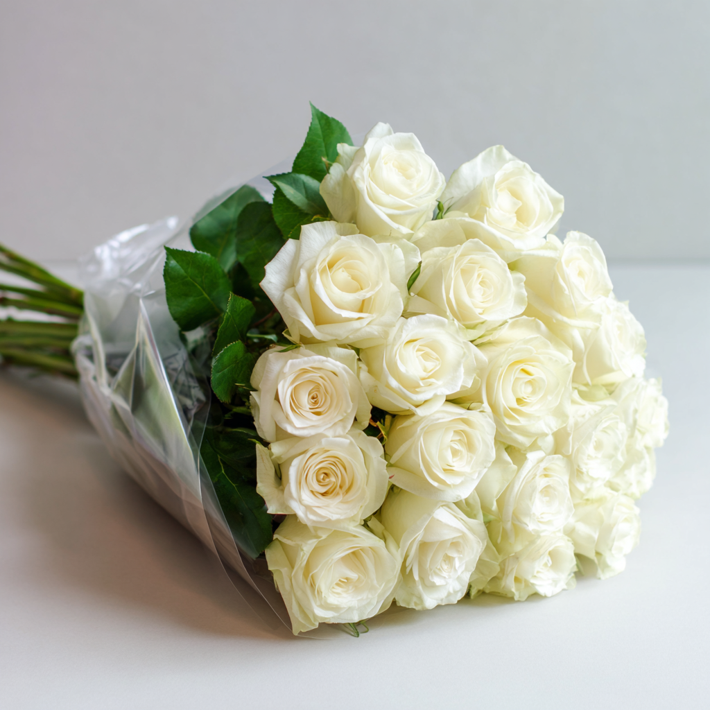 24 White Roses Bouquet