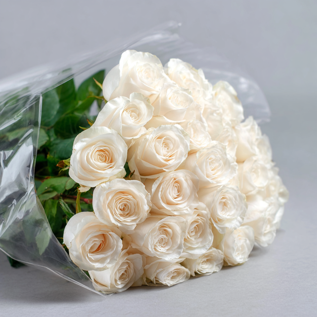 36 White Roses Bouquet