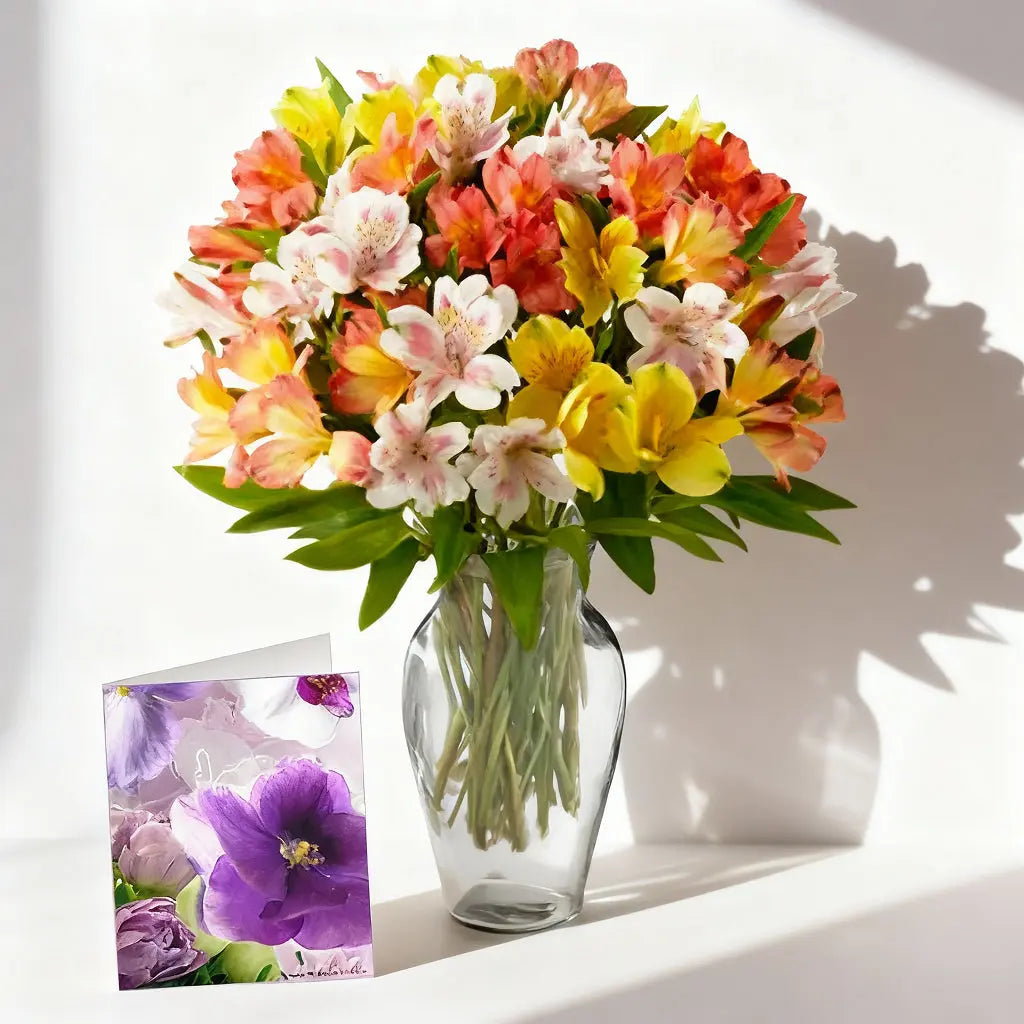 50 Alstroemeria Blooms Bouquet Send Blooms