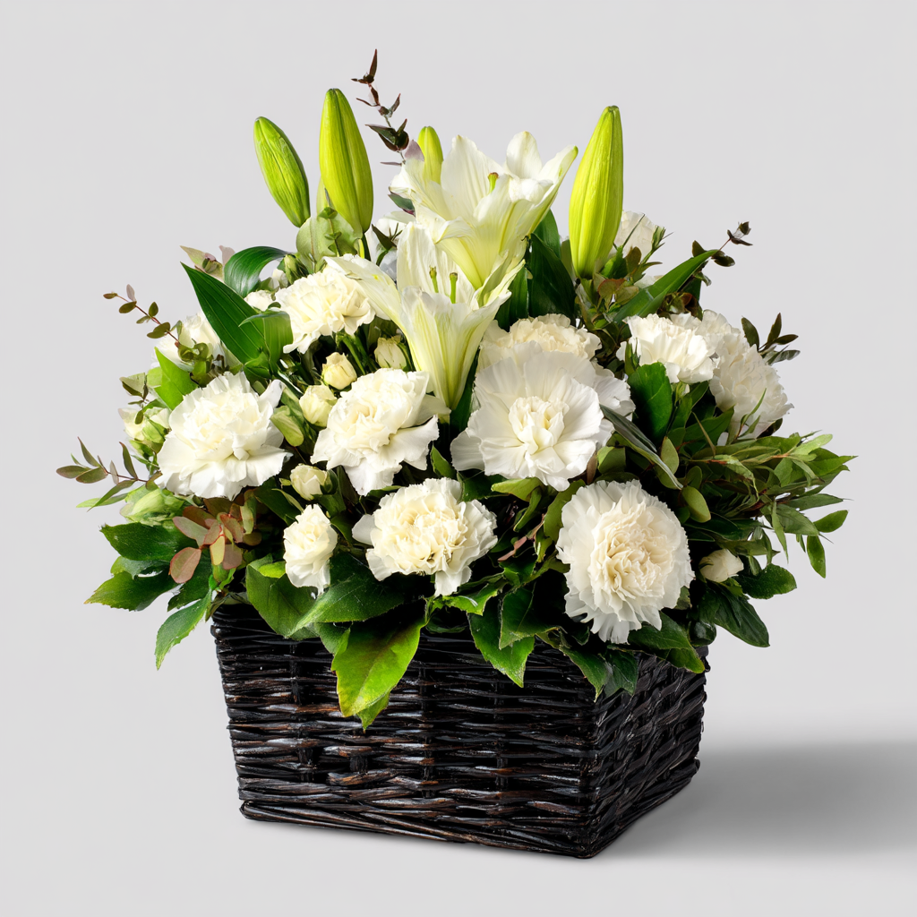Beautiful White Planter Basket