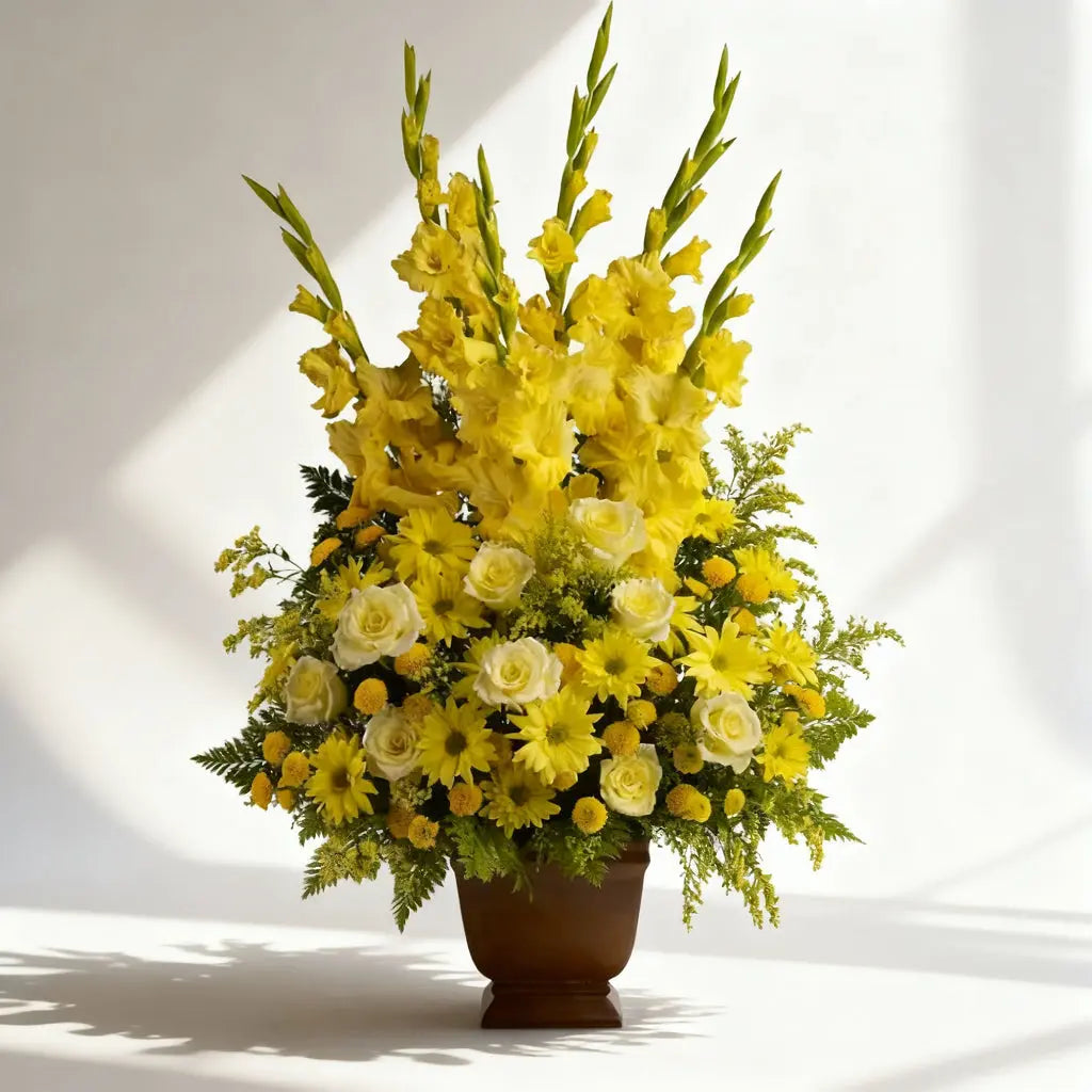 Bright & Beautiful Memorial Flower Arrangement Send Blooms